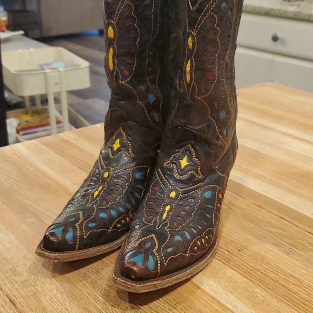 Corral Butterfly Cowgirl Boots 8.5